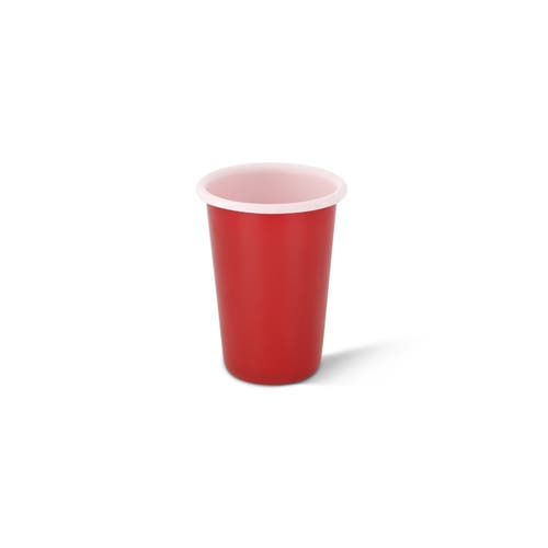 Elifle Two Tone Large Enamel Tumbler In Red