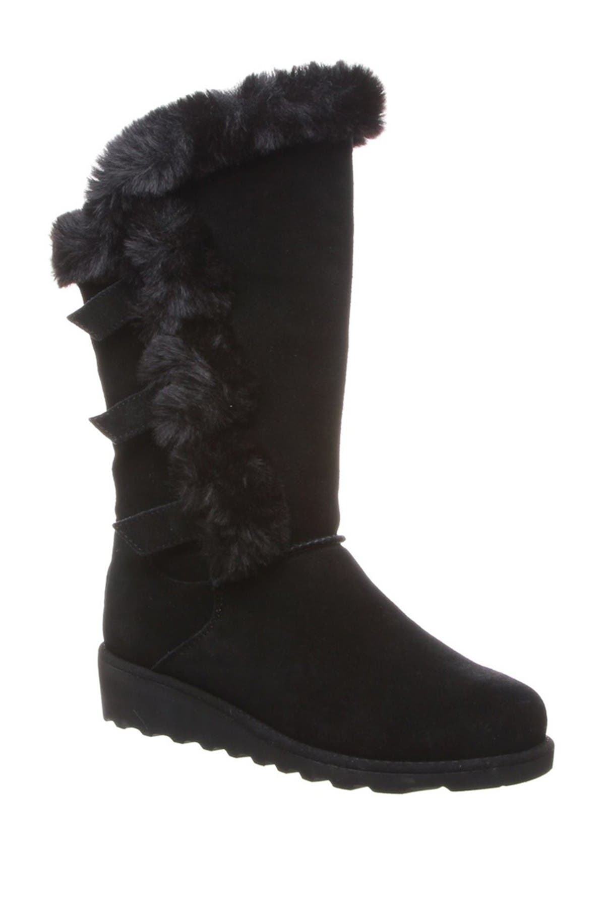 BEARPAW Genevieve Faux Fur Wedge Boot, Main, color, 