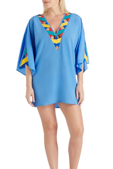 Mallorca Cross Bandage Cover-up Tunic Dress