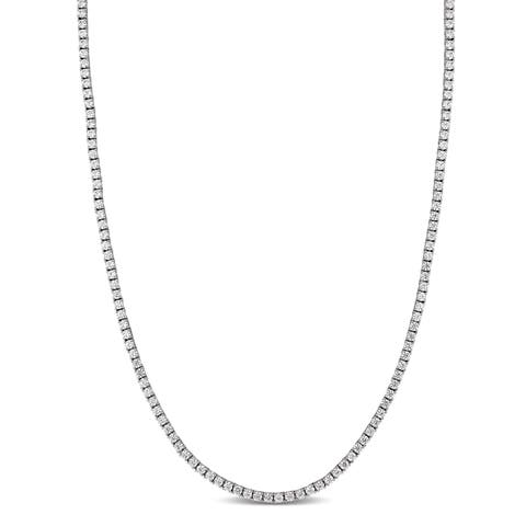 White Cubic Zirconia Tennis Necklace