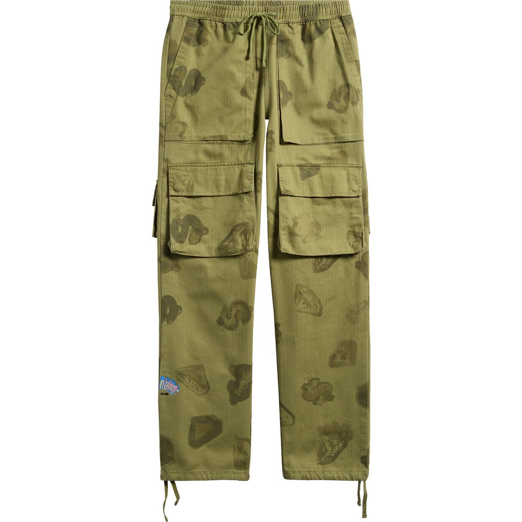 Billionaire Boys Club Bb Conceal Cotton Herringbone Cargo Pants In Loden Green