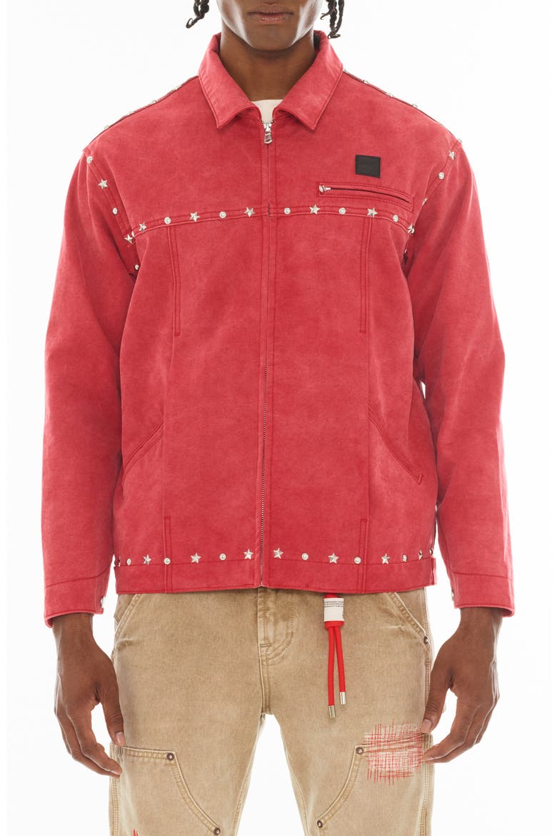 Cotton Canvas Workwear Jacket, Main, color, VINTAGE RED CANVAS