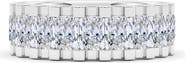 HauteCarat Radiant Cut Lab Grown Diamond Channel Ring