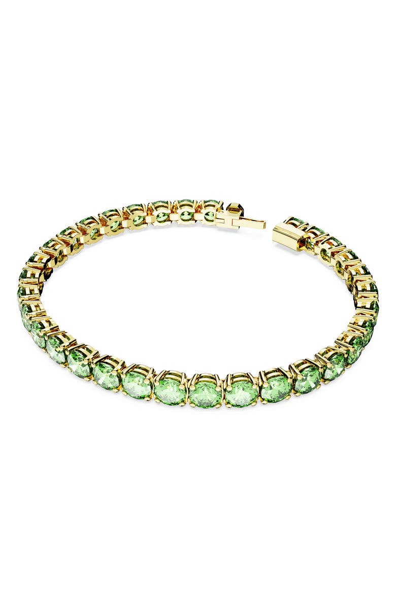 Swarovski Matrix Crystal Tennis Bracelet, Alternate, color, Green