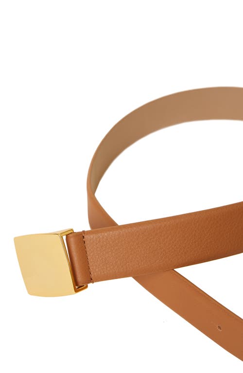 Shop B-low The Belt Bonnie Leather Belt In Cuoio Gold