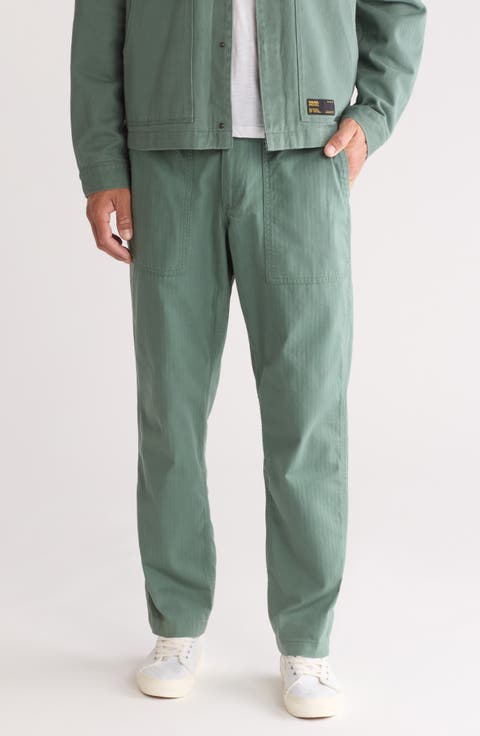 Fatigue Loose Tapered Leg Cotton Twill Pants