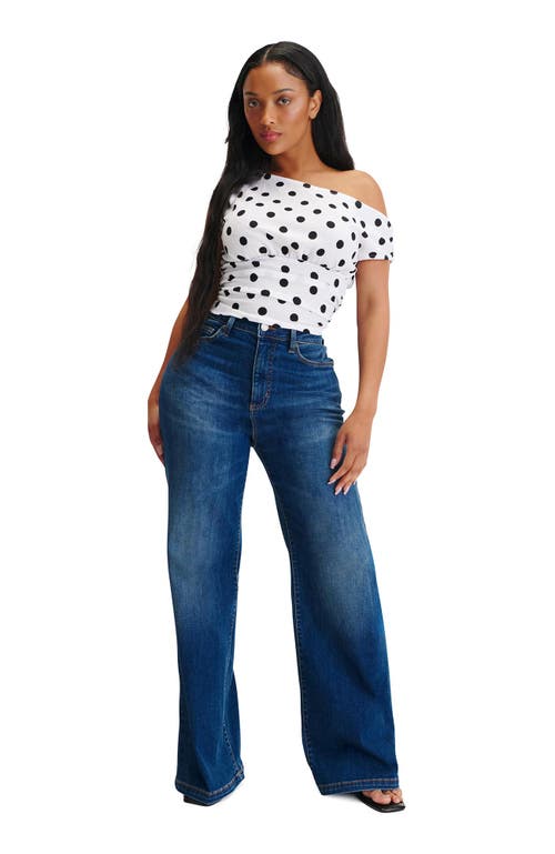 Cotton On Curvy Stretch Wide Jean In Blue