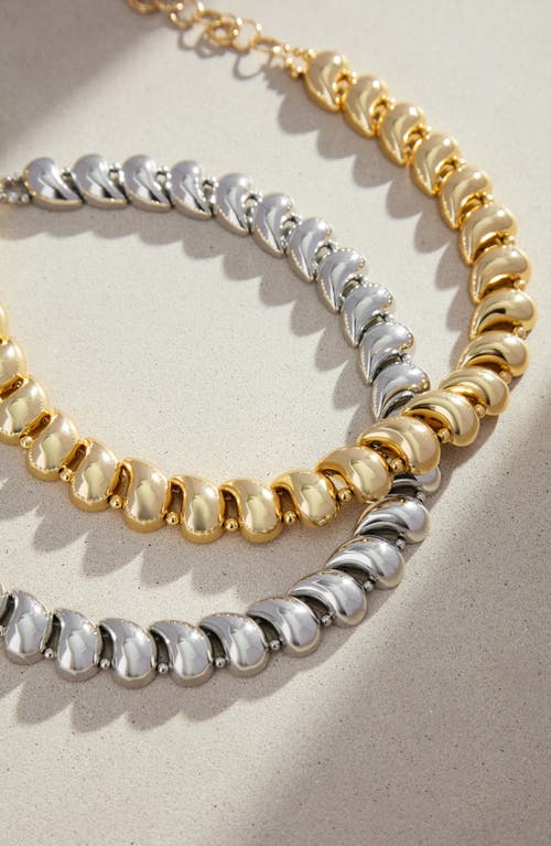 St. Moran Teardrop Beaded Statement Necklace In Silver
