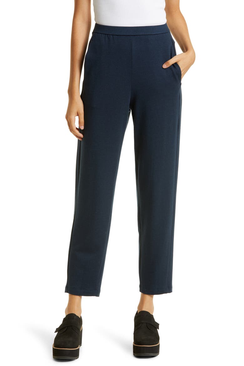 Slouch Fleece Ankle Pants, Main, color, DEEP ADRIATIC