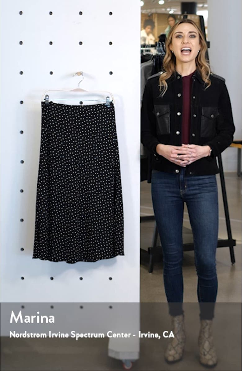 Vintage Scatter Dot Side Slit Skirt, sales video thumbnail