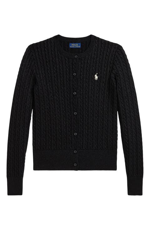 Kids' Cable Metallic Cardigan (Big Kid)