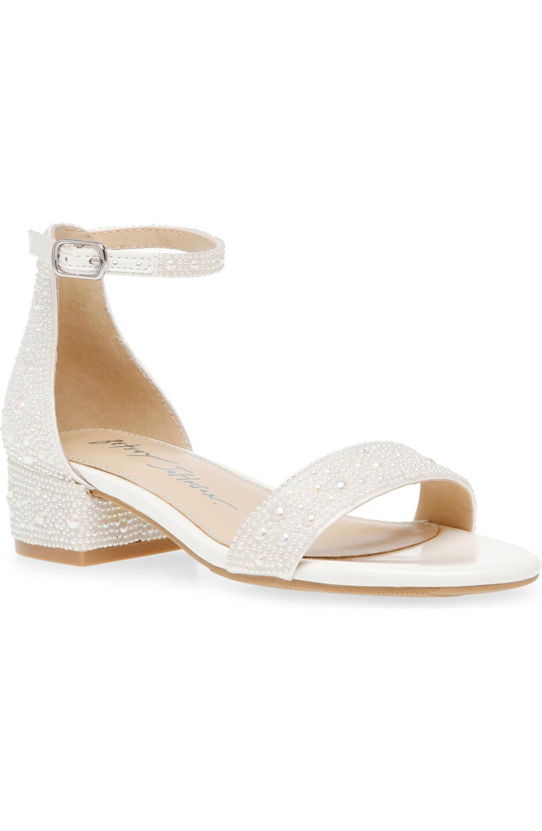 Betsey Johnson Rhinestone Ankle Strap Sandal, Main, color,