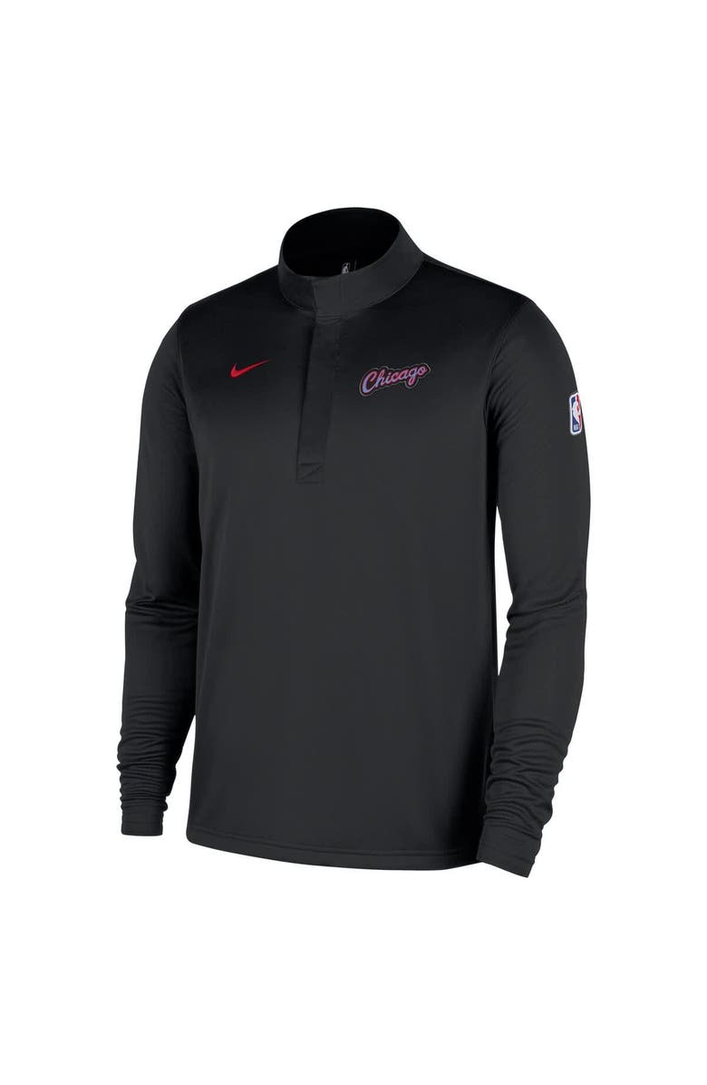 Nike Men's Nike  Black Chicago Bulls 2025/26 City Edition Remix Authentic Coaches Dri-FIT Half-Zip Top, Alternate, color, Black