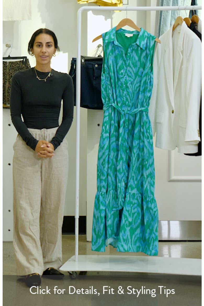 Penola Cileah Woodcut Floral Print Cotton Maxi Dress video