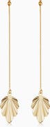 Oradina 14K Yellow Gold Fanfare Drop Earrings