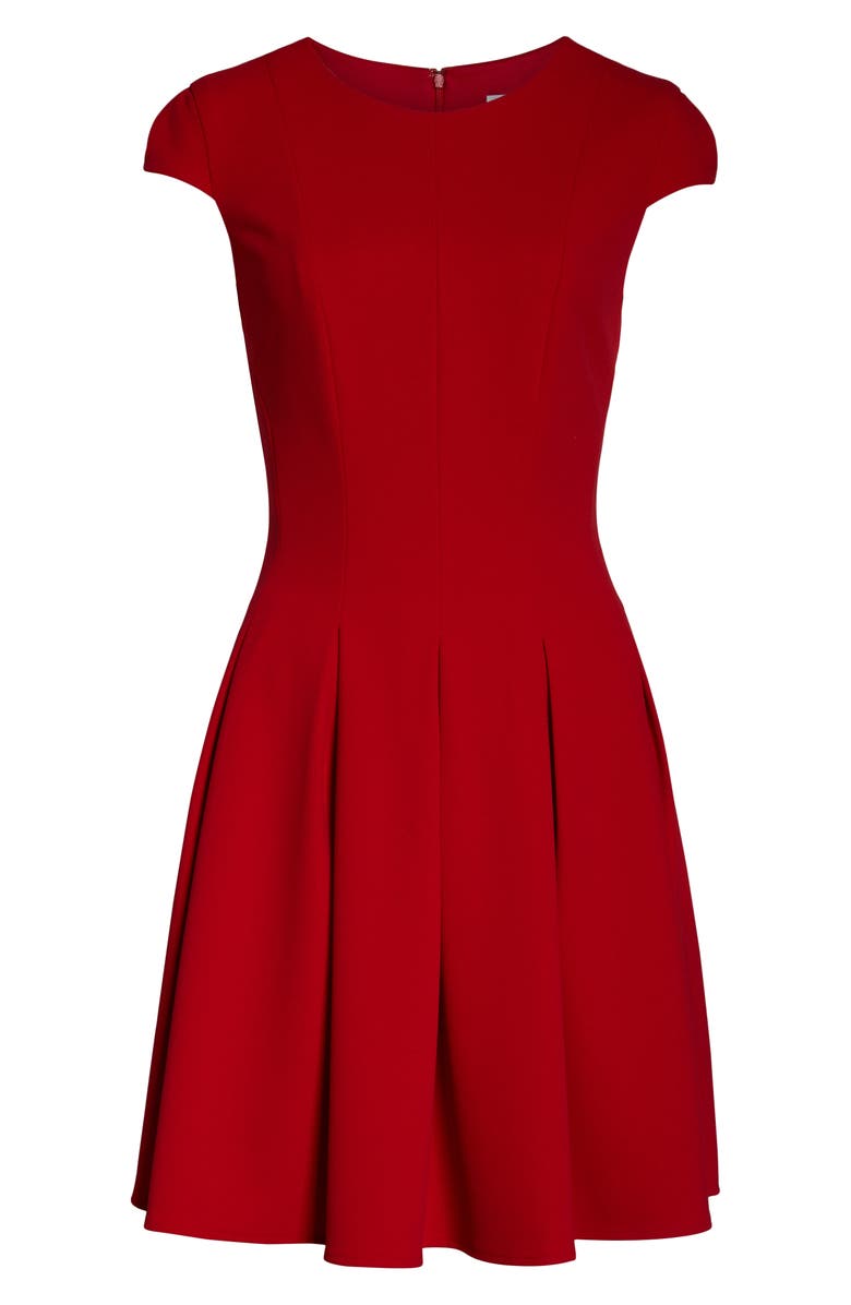 Julia Jordan Pleat Fit & Flare Dress, Alternate, color,