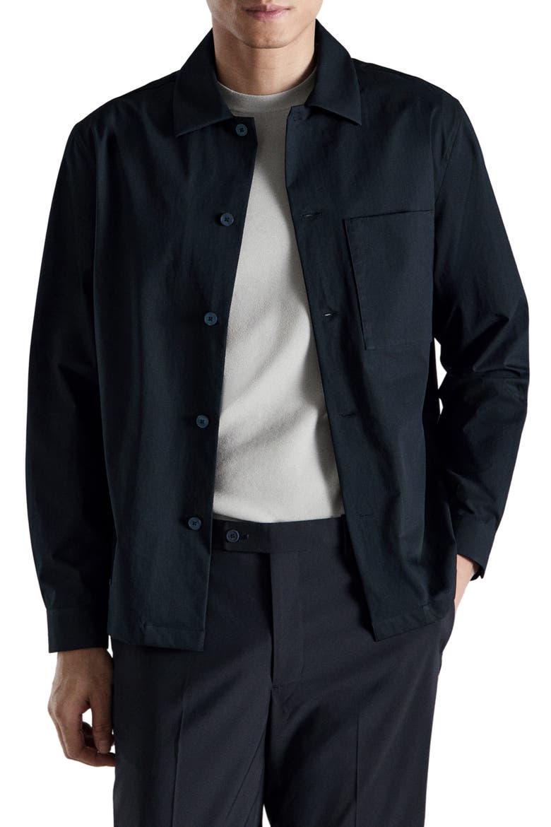 Woven Overshirt, Main, color, NAVY