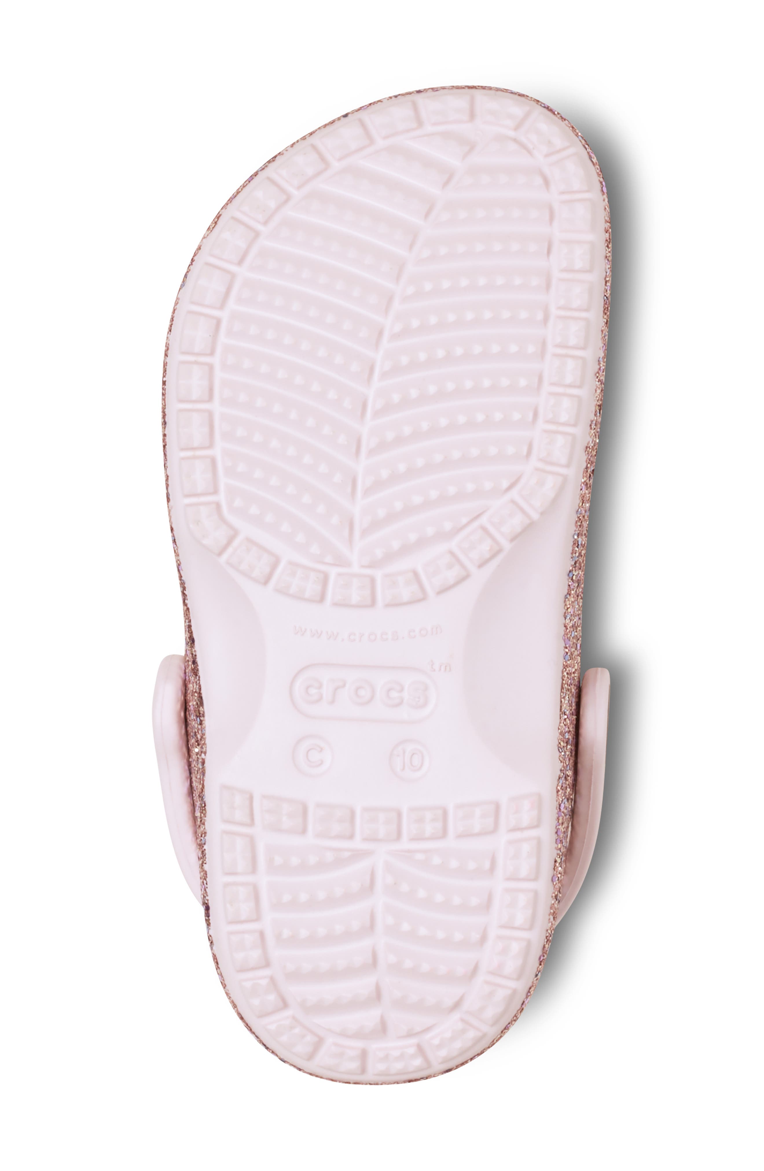 CROCS Kids' Baya Glitter Clog, Alternate, color, Barely Pink