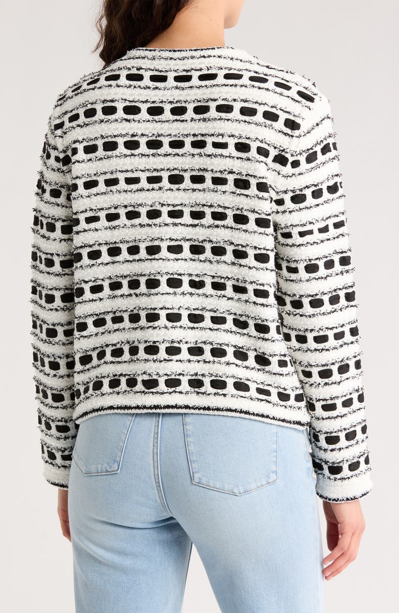 Alice + Olivia Marjorie Tweed Cardigan, Alternate, color,