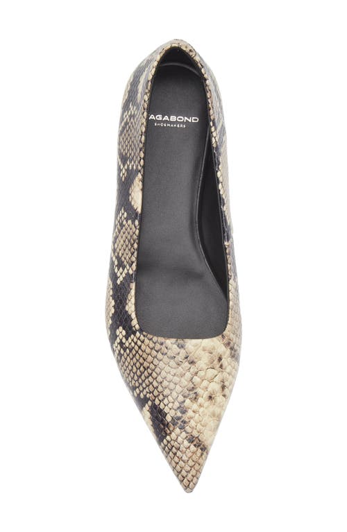 Vagabond Shoemakers Hermine Snakeskin Print Leather Flat In Multi
