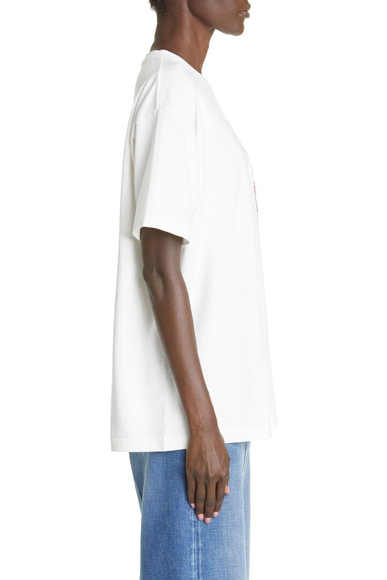 Leafwing Embroidered Pocket Cotton T-Shirt, Alternate, color, WHITE