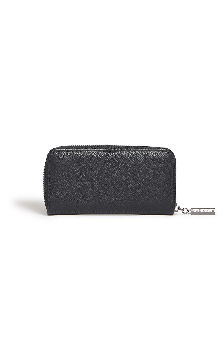 LaBante London Ellen Vegan Zip Around Wallet, Alternate, color, Black