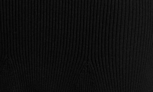 Marciano Agathe Rib Flare Sweater Skirt In Black