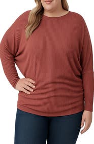 Standards & Practices Batwing Sleeve Rib Top