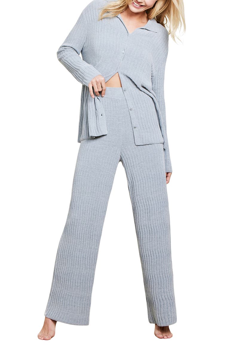 Barefoot Dreams<sup>®</sup> CozyChic<sup>®</sup> Ultra Lite<sup>®</sup> Wave Rib Lounge Pants, Alternate, color, Moonbeam