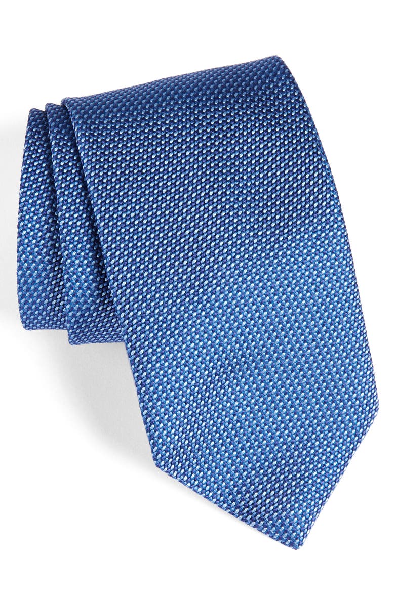 David Donahue Solid Silk Tie, Main, color, 