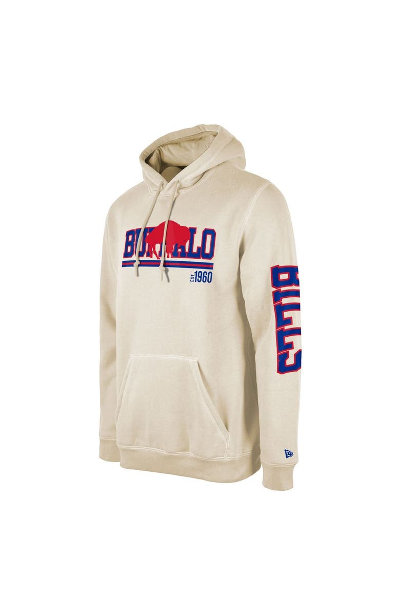 New Era Men's New Era Cream Buffalo Bills Third Down Historic Pullover Hoodie, Alternate, color,