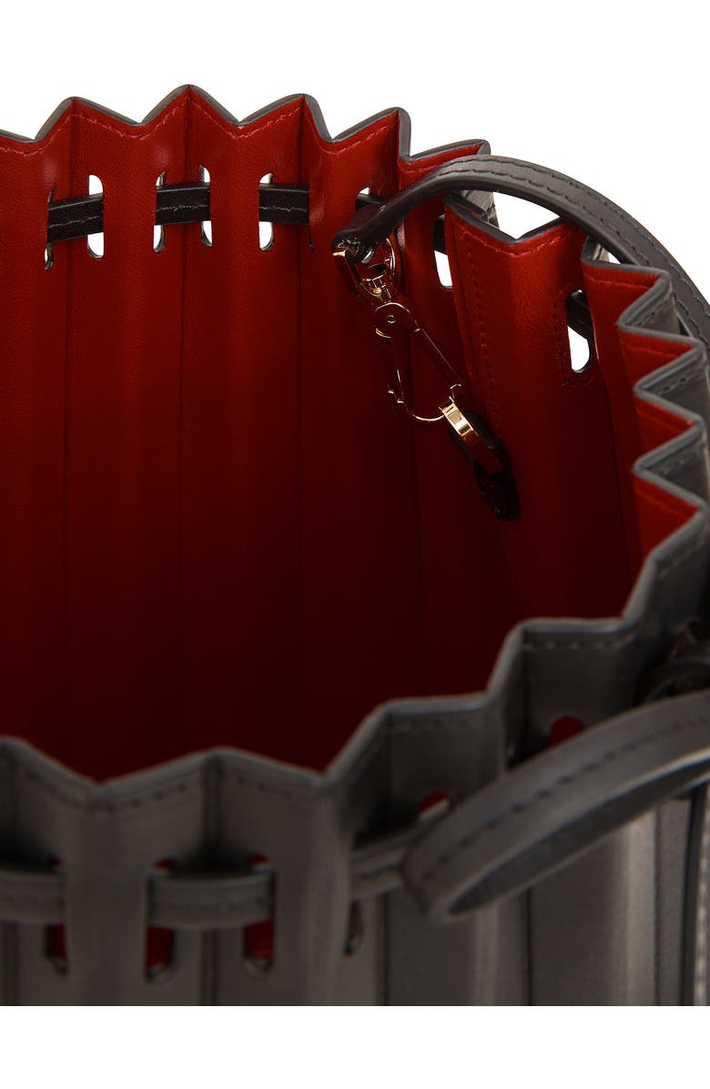 Mansur Gavriel Pleated Leather Bucket Bag, Alternate, color,