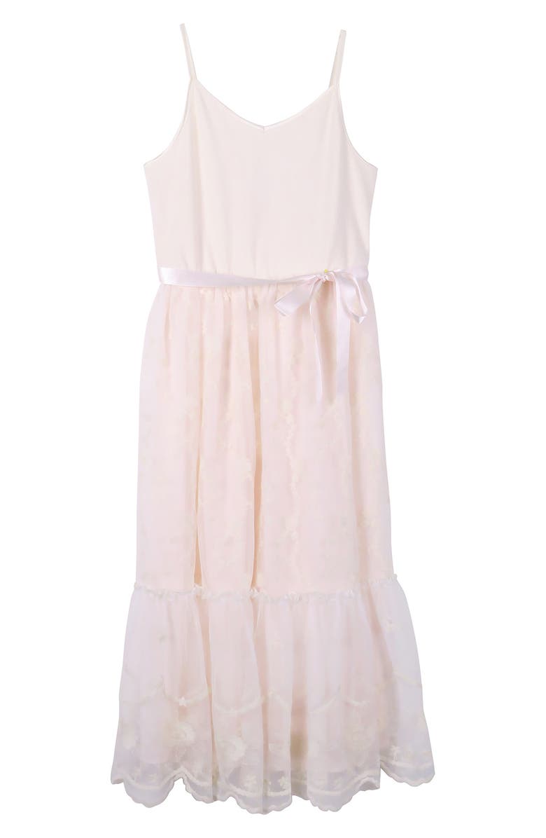 Zunie Kids' Floral Tulle Dress, Main, color, 
