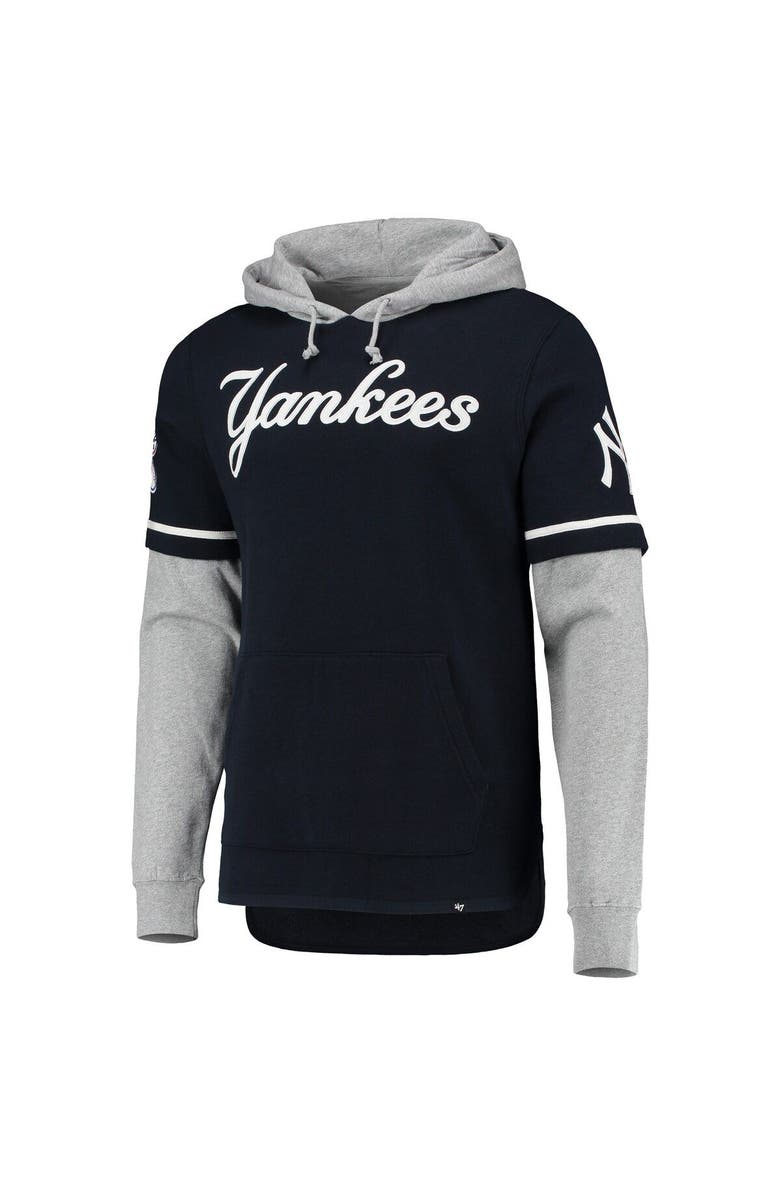 '47 Men's '47 Navy New York Yankees Trifecta Shortstop Pullover Hoodie, Alternate, color, 
