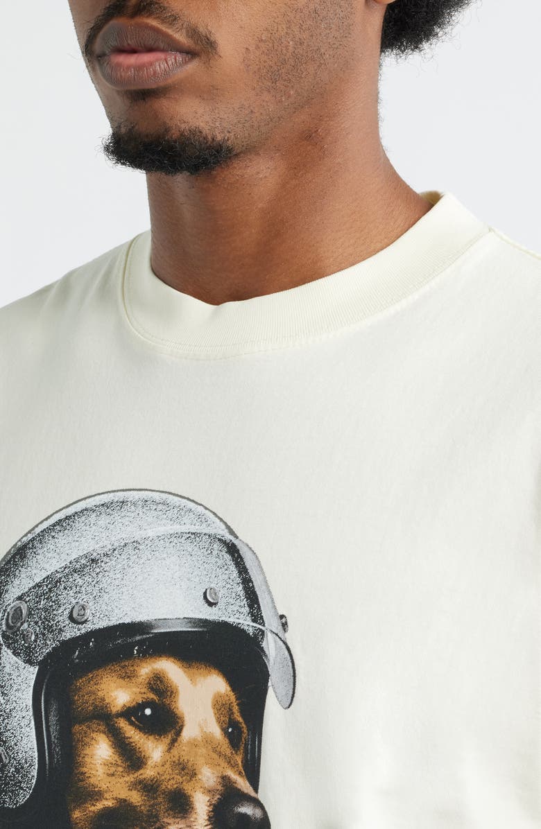 SANTO STUDIO Retriever Racing Graphic T-Shirt, Alternate, color, Cream