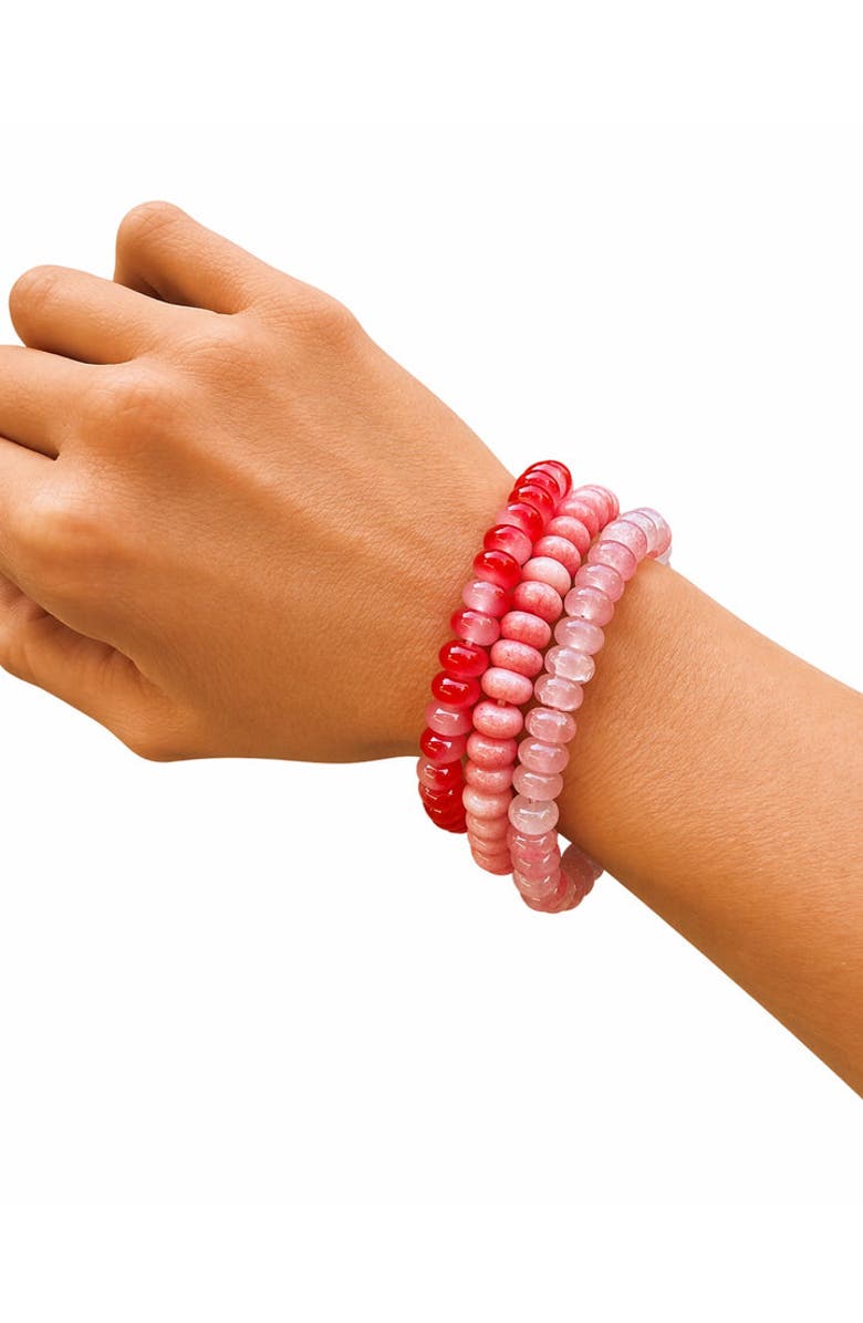 Erin McDermott Jewelry Strawberry Lemonade Stack, Main, color, Pink
