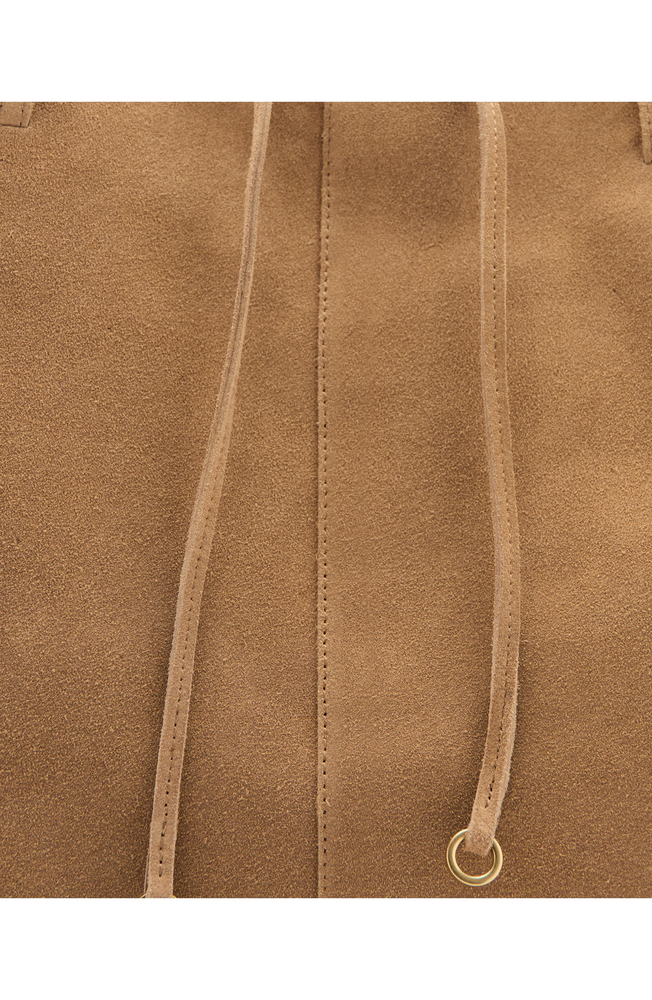 MANGO Suede Shopper Bag, Alternate, color, Leather