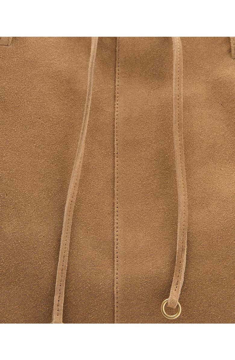 MANGO Suede Shopper Bag, Alternate, color, Leather