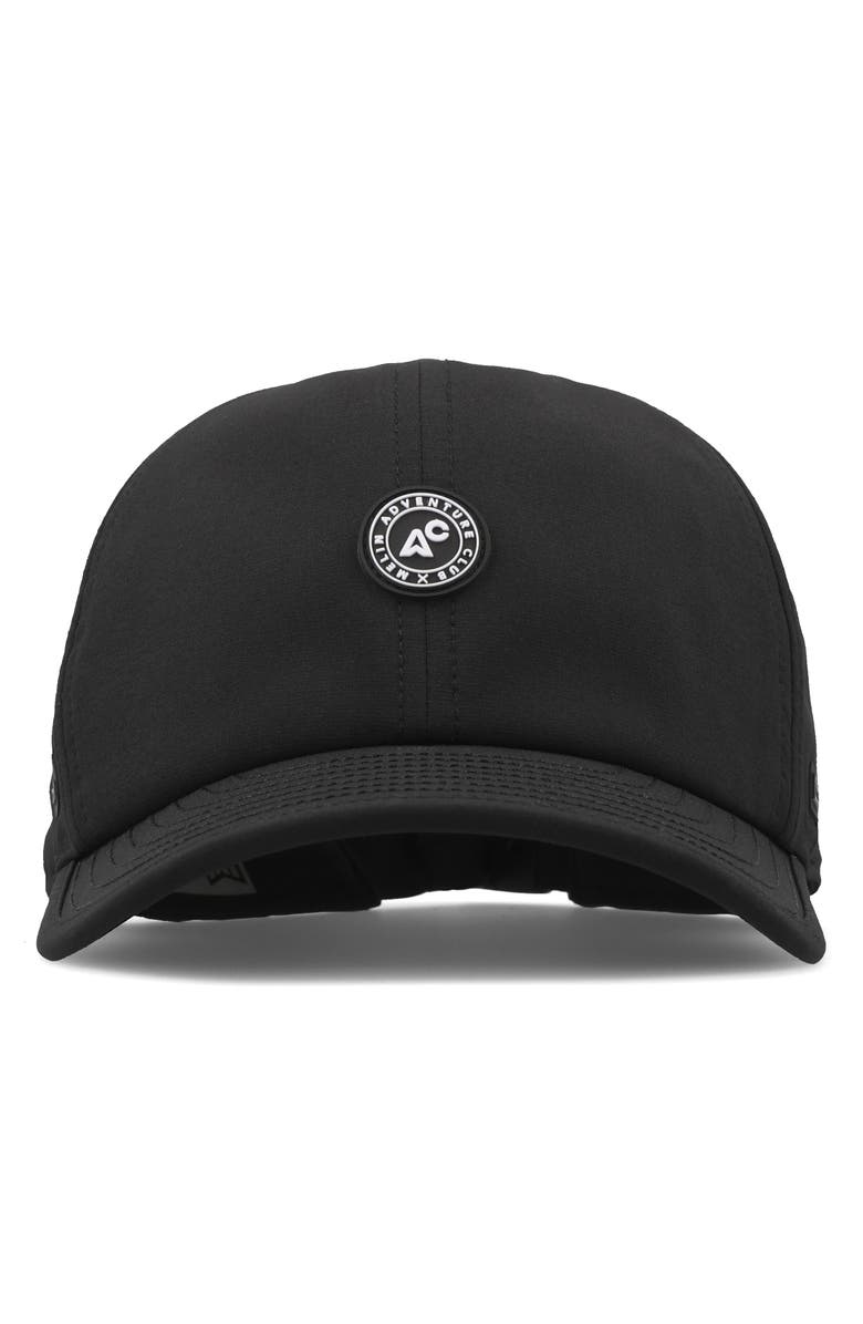 Melin Legend Packable Hydro 6-Panel Snapback Ball Cap, Alternate, color, Black