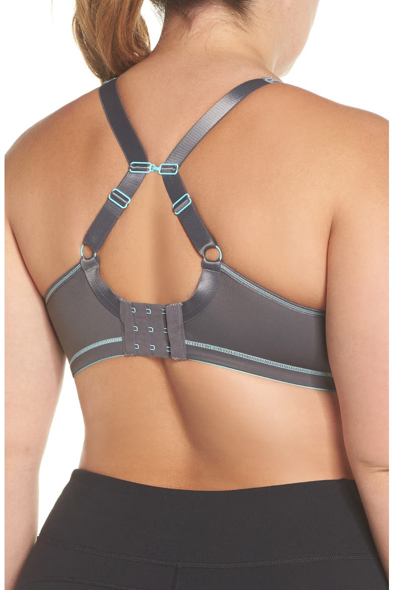 Sonic Underwire Sports Bra, Alternate, color, CARBON