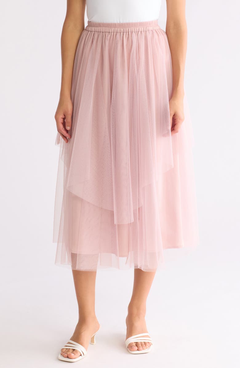 WISHLIST Layered Tulle Midi Skirt, Main, color, 