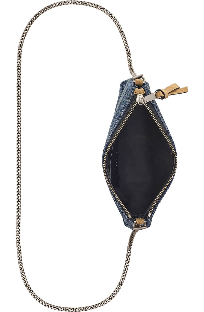 Marc Jacobs The Snapshot Denim Convertible Pochette Shoulder Bag, Alternate, color, Dark Wash Indigo