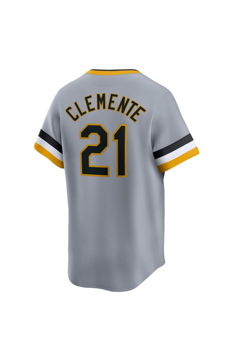 Nike Men's Nike Roberto Clemente Gray Pittsburgh Pirates Throwback Cooperstown Collection Limited Jersey, Alternate, color, Gray