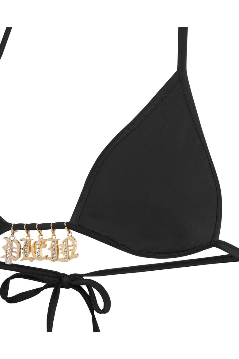 Swimwear Top Triangle Bra Charms Women, Alternate, color, black