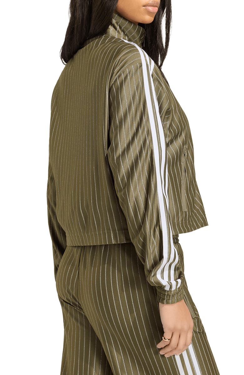 adidas Originals Pinstripe Track Jacket, Alternate, color, Branch/ Silver Met.