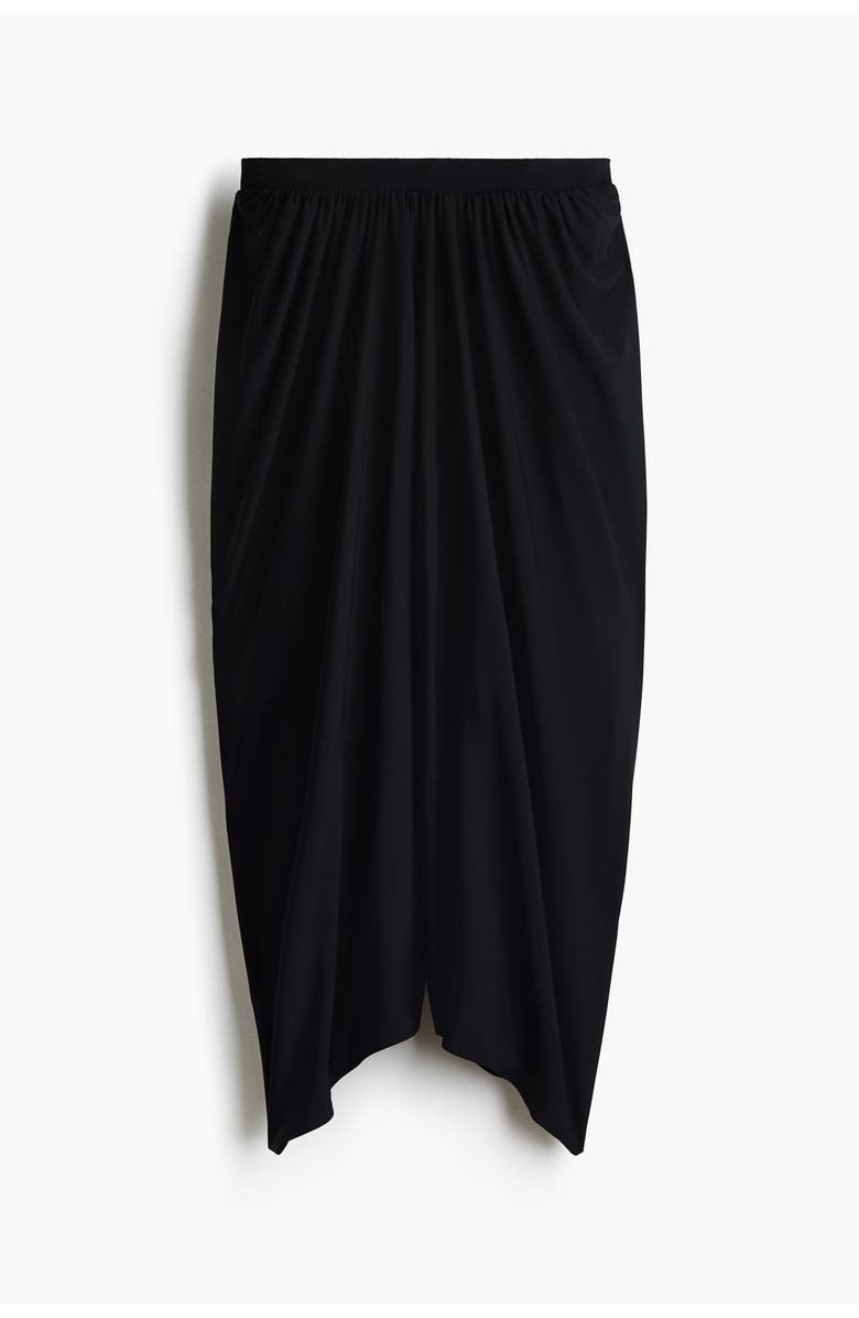 H&M Cropped Barrel Trousers, Main, color, Black