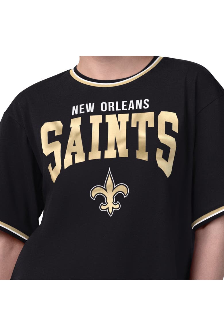 Women's Starter  Black New Orleans Saints Ace Cropped T-Shirt, Alternate, color, Black