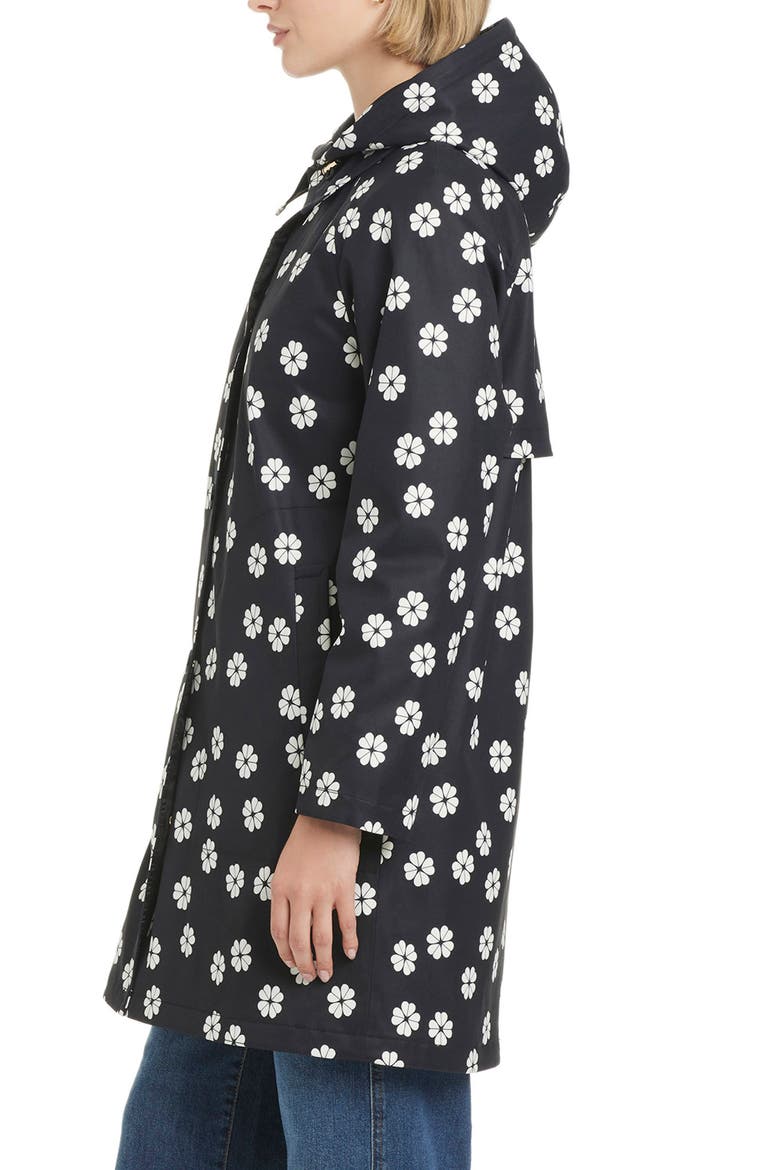 Hooded A-Line Trench Coat, Alternate, color, SPADE FLOWER TOSS