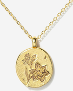Little Sky Stone Gold Birth Flower Necklace