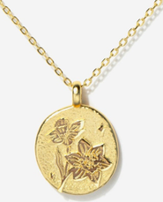 Little Sky Stone Gold Birth Flower Necklace